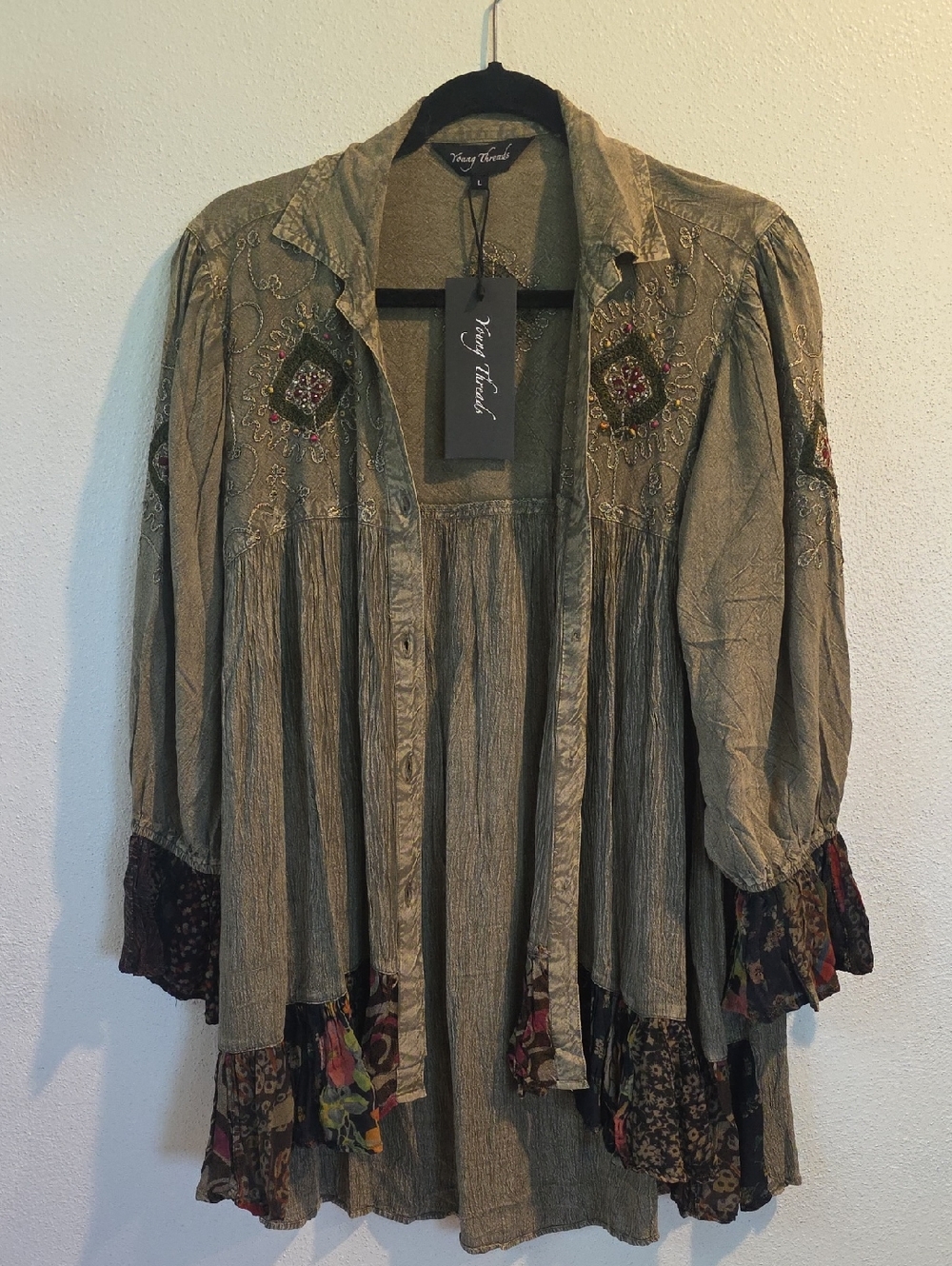 Nwt Young Threads Button Up Tunic